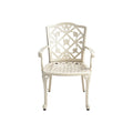 Elegant Outdoor Aluminum Chair with Intricate Leaf Design