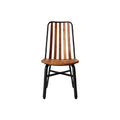 Modern Wooden and Metal Chair Design with Vertical Slats